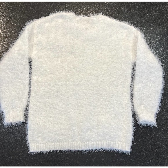 Poof! NWT. Girl Reindeer Christmas Sweater, Sz L - Picture 4 of 4